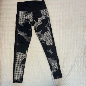 Adidas Black and White Graphic Leggings